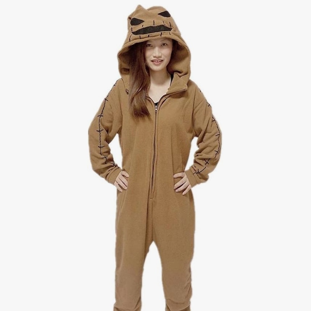 Brown Zip-Up Onesie
